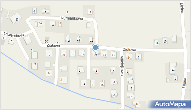 Chrząstawa Wielka, Ziołowa, 15, mapa Chrząstawa Wielka