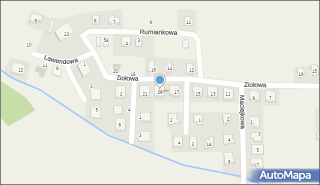 Chrząstawa Wielka, Ziołowa, 19, mapa Chrząstawa Wielka