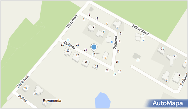 Chwaszczyno, Ziołowa, 12, mapa Chwaszczyno