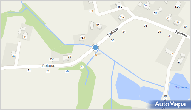 Czaniec, Zielona, 30, mapa Czaniec