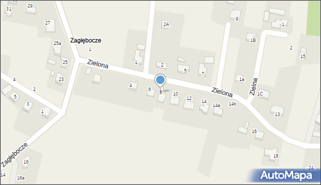 Czaniec, Zielona, 8, mapa Czaniec