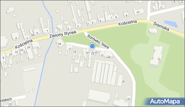 Czempiń, Zielony Rynek, 13, mapa Czempiń