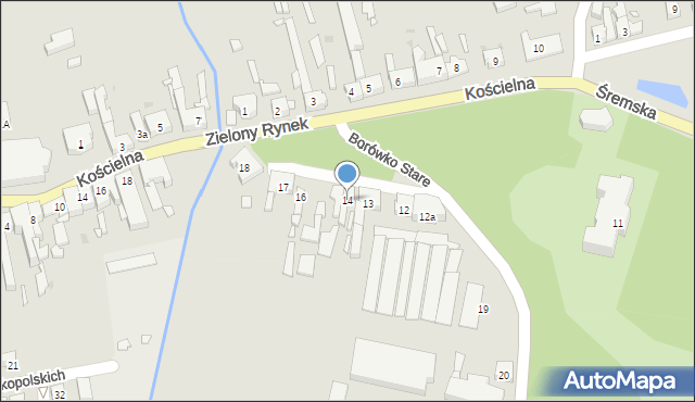 Czempiń, Zielony Rynek, 14, mapa Czempiń