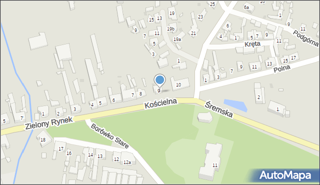 Czempiń, Zielony Rynek, 9, mapa Czempiń