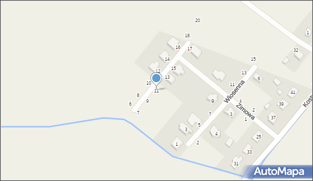 Czerlejno, Zimowa, 11, mapa Czerlejno