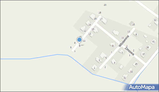 Czerlejno, Zimowa, 9, mapa Czerlejno