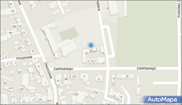 Czersk, Zielińskiego, dr., 17, mapa Czersk