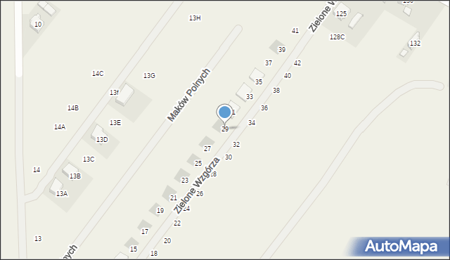 Daszewice, Zielone Wzgórza, 29, mapa Daszewice