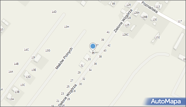 Daszewice, Zielone Wzgórza, 35, mapa Daszewice