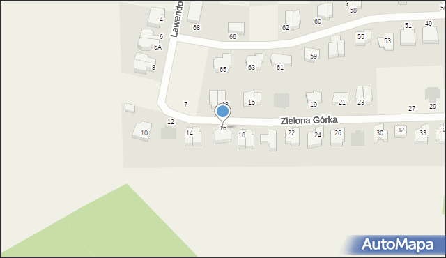 Dobra, Zielona Górka, 16, mapa Dobra