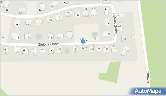 Dobra, Zielona Górka, 32, mapa Dobra