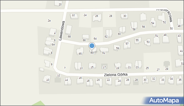 Dobra, Zielona Górka, 63, mapa Dobra
