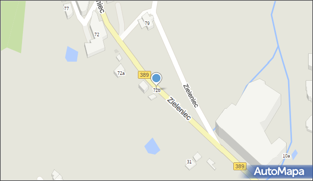 Duszniki-Zdrój, Zieleniec, 72b, mapa Duszniki-Zdrój