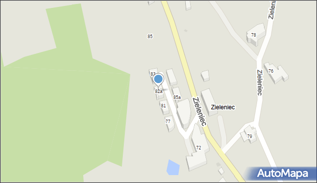 Duszniki-Zdrój, Zieleniec, 82a, mapa Duszniki-Zdrój