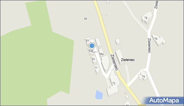 Duszniki-Zdrój, Zieleniec, 82b, mapa Duszniki-Zdrój