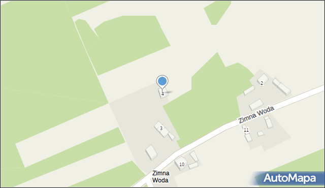 Dworszowice Kościelne, Zimna Woda, 4, mapa Dworszowice Kościelne