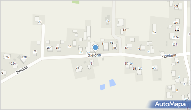 Gaszowice, Zielona, 1, mapa Gaszowice