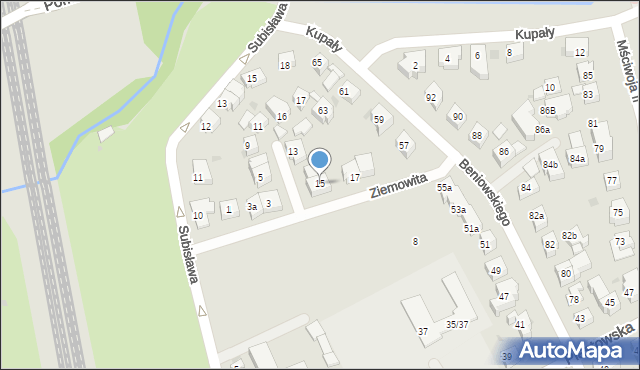 Gdańsk, Ziemowita, 15, mapa Gdańska