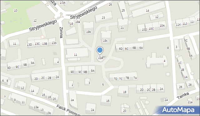 Gdańsk, Zimna, 11a, mapa Gdańska