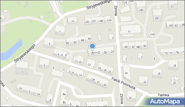 Gdańsk, Zimna, 2D, mapa Gdańska