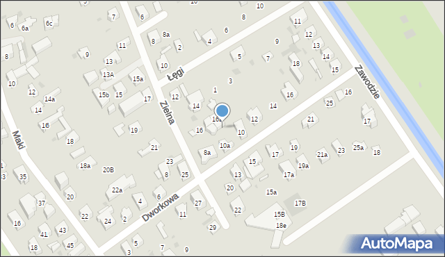 Gdańsk, Zielna, 18b, mapa Gdańska