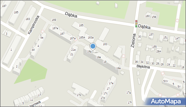 Gdynia, Zielona, 19f, mapa Gdyni