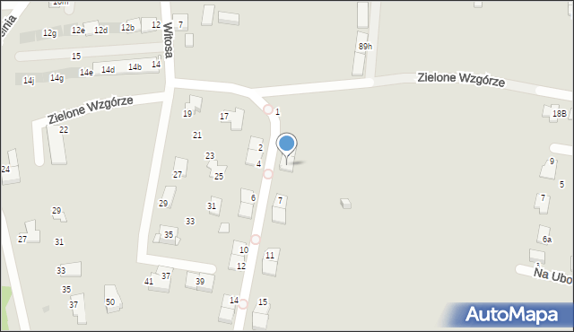 Gliwice, Zielone Wzgórze, 5, mapa Gliwic