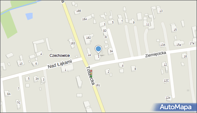 Gliwice, Ziemięcicka, 1, mapa Gliwic