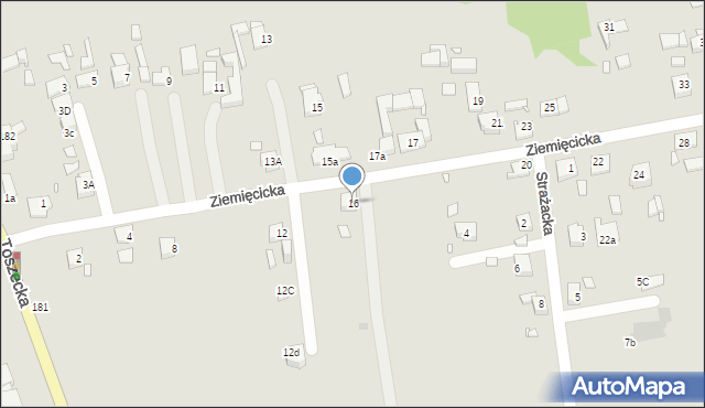 Gliwice, Ziemięcicka, 16, mapa Gliwic