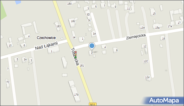 Gliwice, Ziemięcicka, 2, mapa Gliwic