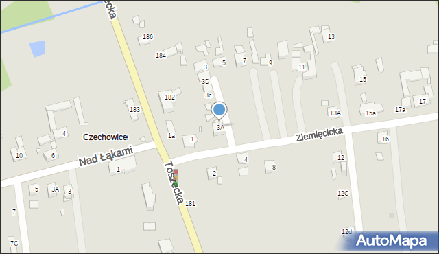 Gliwice, Ziemięcicka, 3A, mapa Gliwic