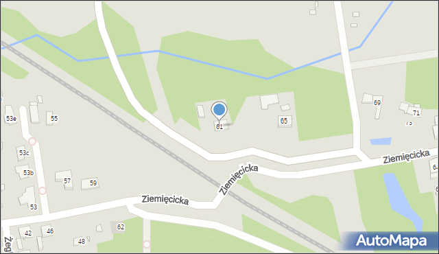 Gliwice, Ziemięcicka, 61, mapa Gliwic