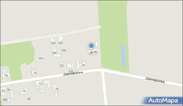 Gliwice, Ziemięcicka, 89, mapa Gliwic