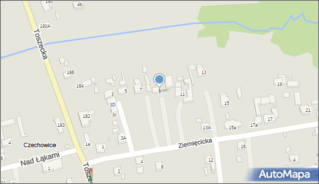 Gliwice, Ziemięcicka, 9, mapa Gliwic