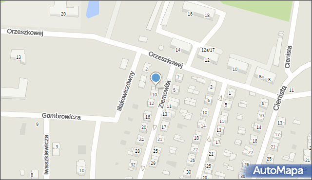 Gniezno, Ziemowita, 8, mapa Gniezna