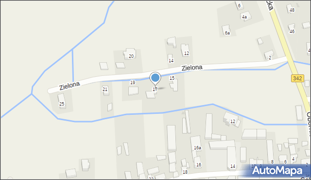 Golędzinów, Zielona, 17, mapa Golędzinów