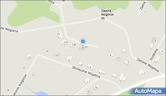 Goleniów, Zielone Wzgórze, 21c, mapa Goleniów