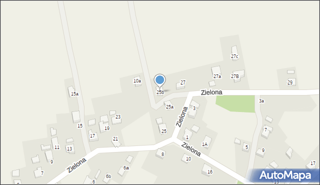 Gołkowice, Zielona, 25b, mapa Gołkowice