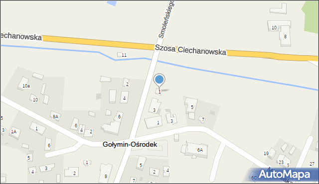 Gołymin-Ośrodek, Zielińskiego, gen., 1, mapa Gołymin-Ośrodek