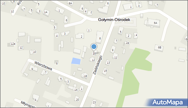 Gołymin-Ośrodek, Zielińskiego, gen., 10, mapa Gołymin-Ośrodek