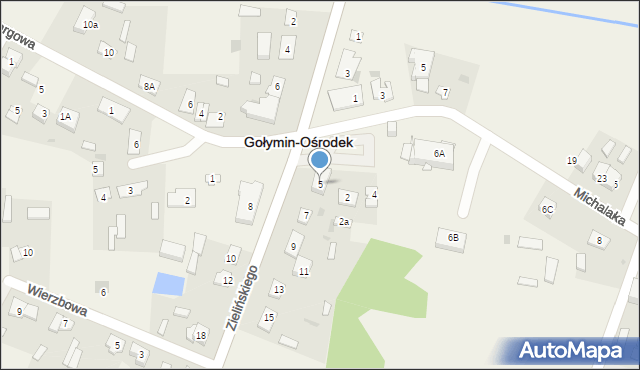 Gołymin-Ośrodek, Zielińskiego, gen., 5, mapa Gołymin-Ośrodek