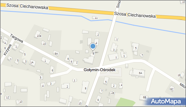 Gołymin-Ośrodek, Zielińskiego, gen., 6, mapa Gołymin-Ośrodek