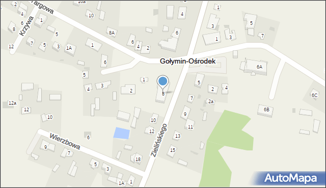 Gołymin-Ośrodek, Zielińskiego, gen., 8, mapa Gołymin-Ośrodek