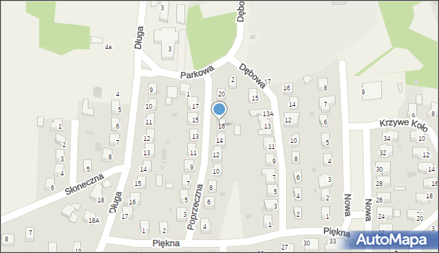 Góra Puławska, Zielone Wzgórze, 16, mapa Góra Puławska