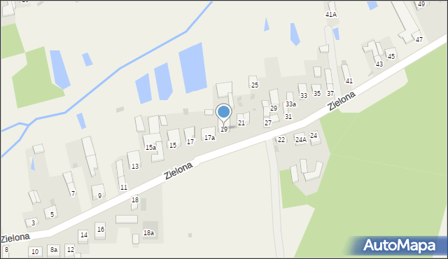 Gorzkowice, Zielona, 19, mapa Gorzkowice