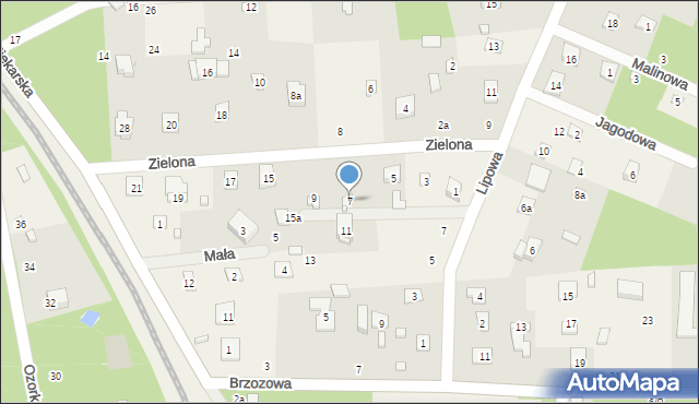 Grotniki, Zielona, 7, mapa Grotniki