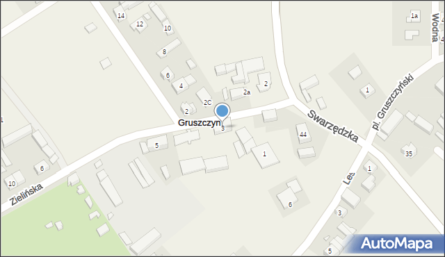 Gruszczyn, Zielińska, 3, mapa Gruszczyn