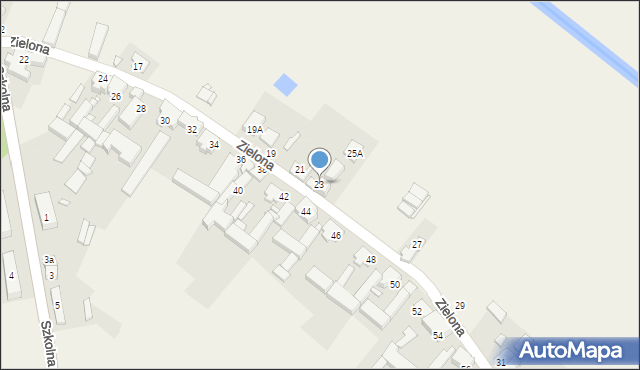Gryżyna, Zielona, 23, mapa Gryżyna