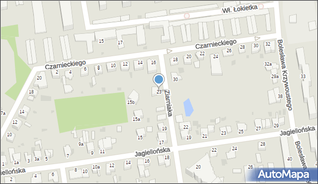 Inowrocław, Ziarniaka Dobromira, ks., 23, mapa Inowrocławia
