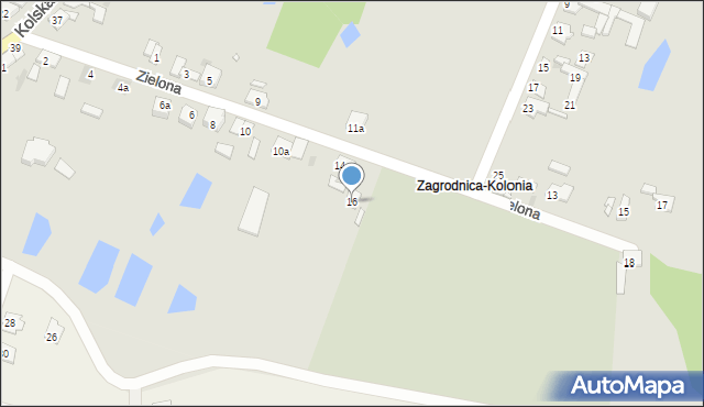 Izbica Kujawska, Zielona, 16, mapa Izbica Kujawska